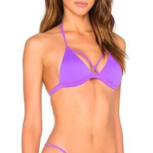 L'Agent by Agent Provocateur Lilac Purple Avril Padded Triangle Bikini Top, S